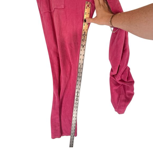 VTG Y2k Juicy Couture Pink Velour Track Pants SIZE MEDIUM Snap Pockets USA READ - Picture 10 of 15